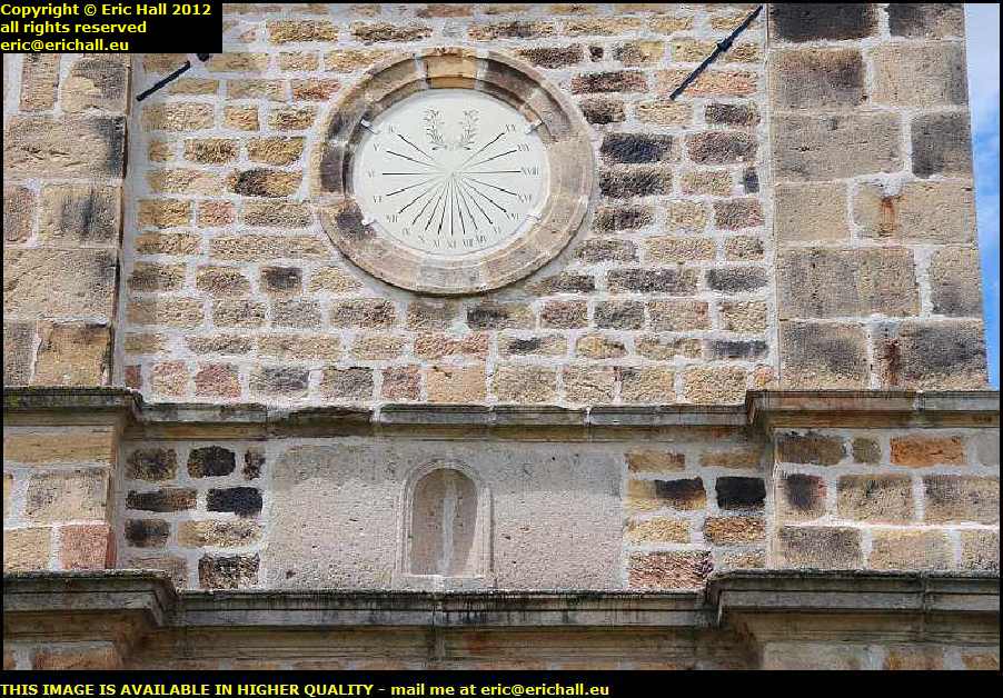 sundial church bussieres pionsat puy de dome france