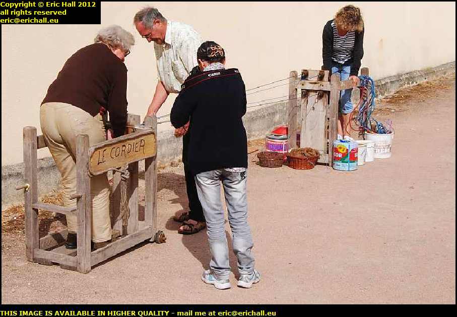 cordier traditional rope maker fete du village st maigner puy de dome france