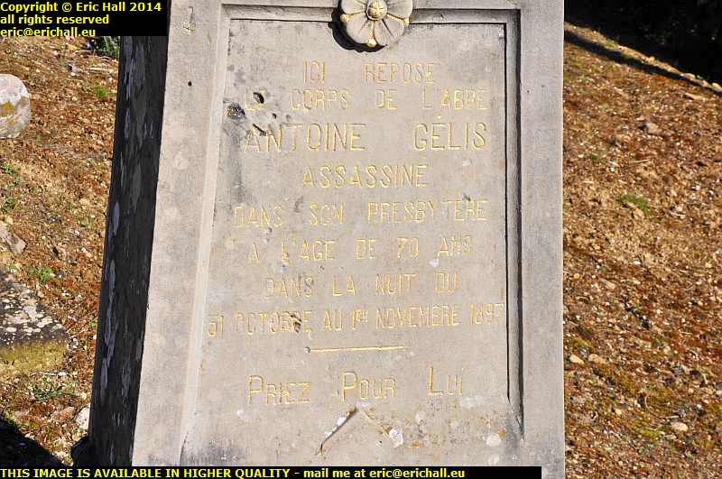 grave father antoine gelis murdered coustaussa rennes le chateau aude france bérenger saunière tomb of god