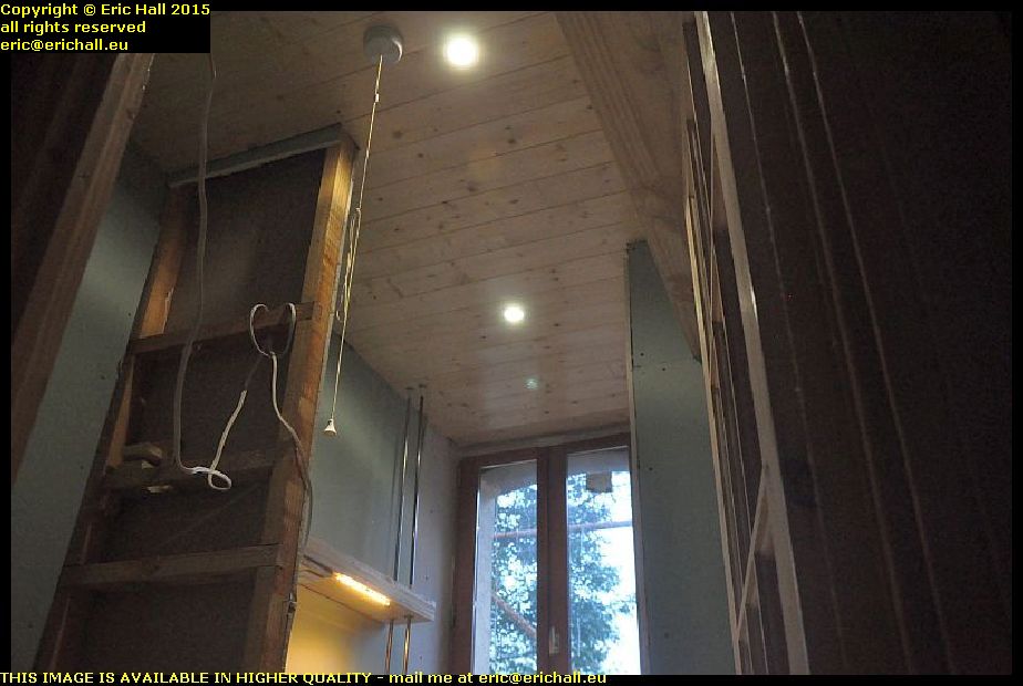 suspended ceiling fitted varnished recessed lights fitted les guis virlet puy de dome france