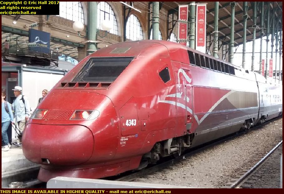 TGV Brussels mdid paris gare du nord france