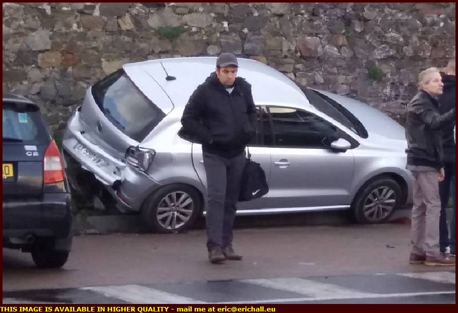 accident abandoned car park LIDL granville manche normandy france