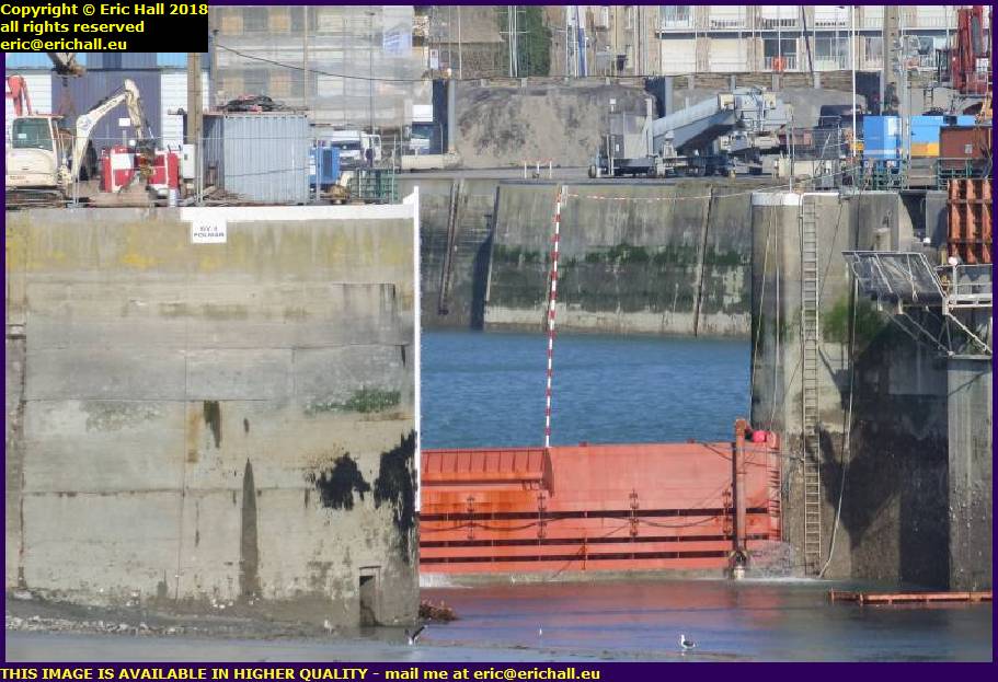new lock gates PORT DE granville harbour manche normandy france
