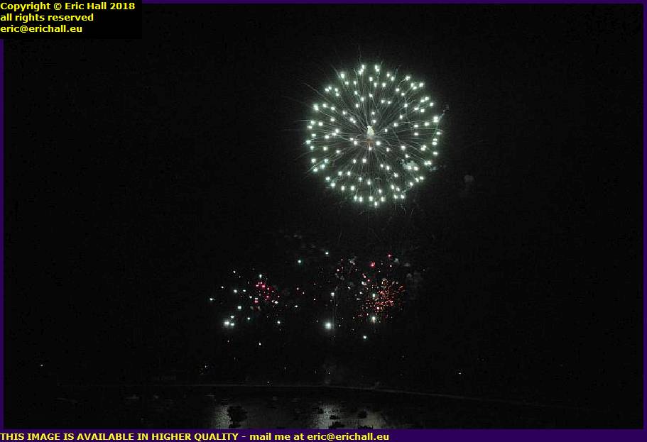 fireworks port de granville harbour manche normandy france
