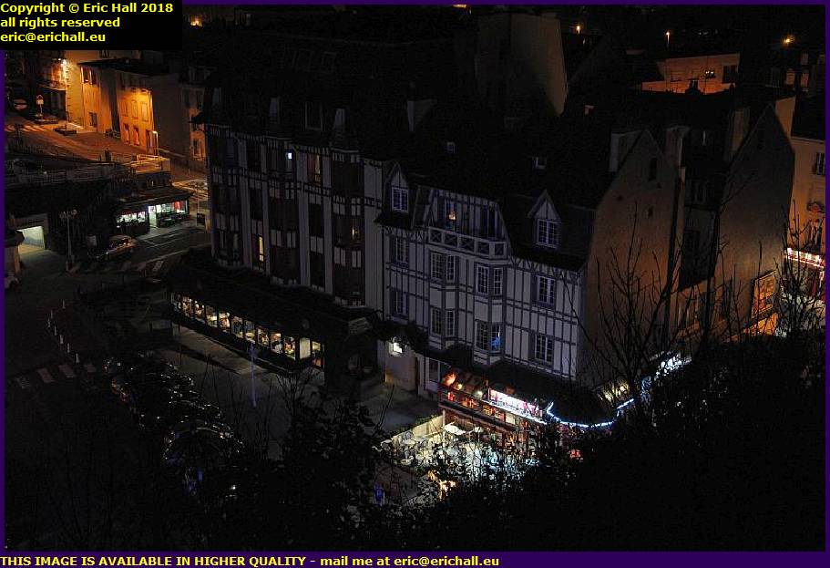 night time place marechal foch granville manche normandy france