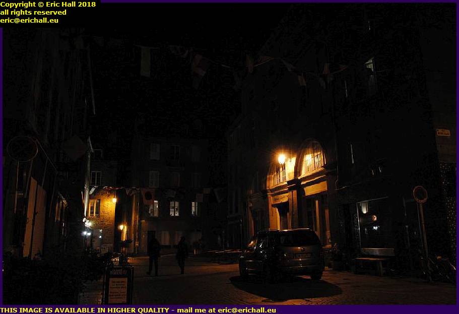 night time place cambernon granville manche normandy france