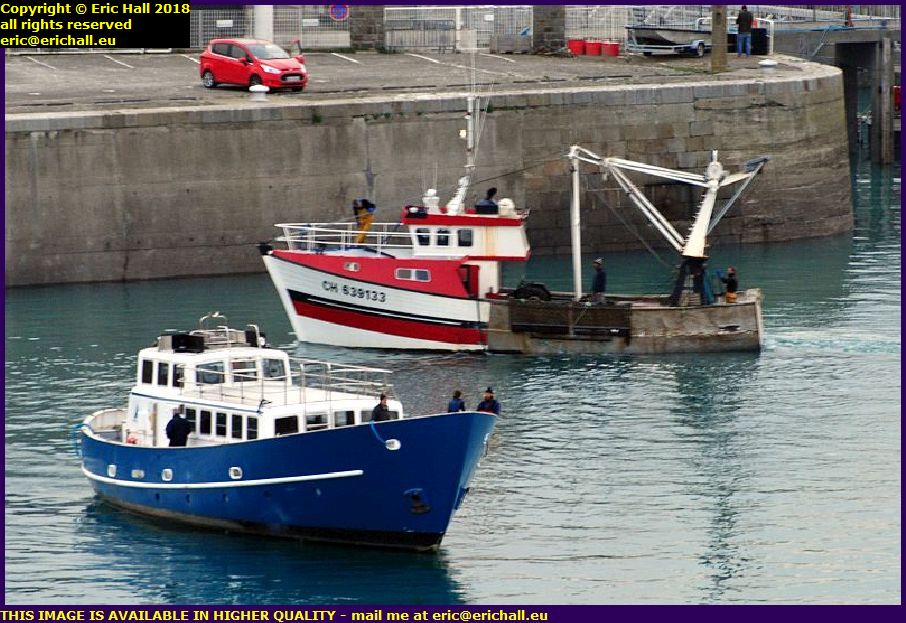 trawler aztec lady port de granville harbour manche normandy france