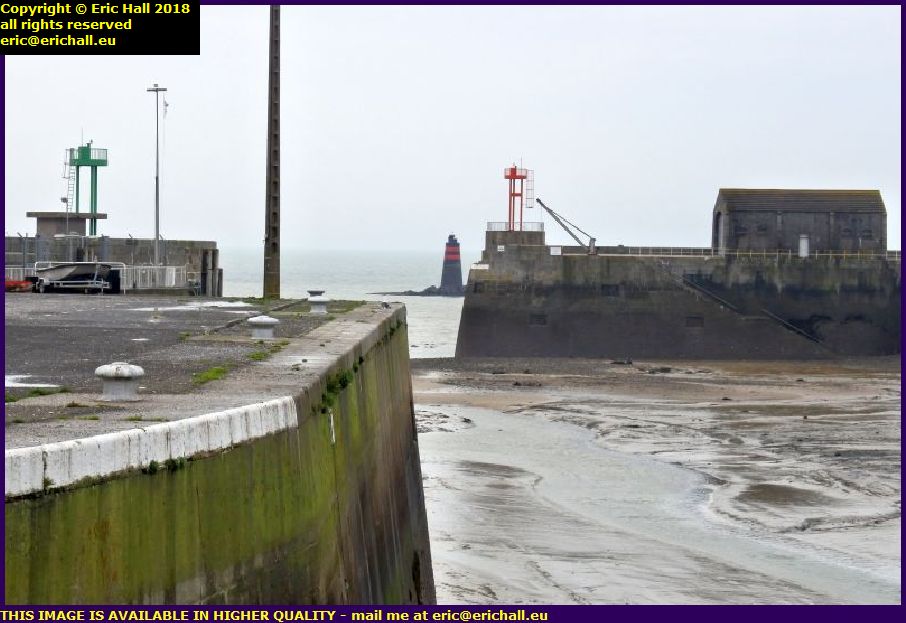 low tide port de granville harbour pilot light manche normandy france
