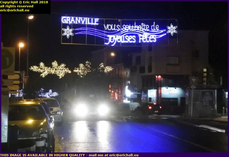 christmas lights avenue des matignon granville manche normandy france