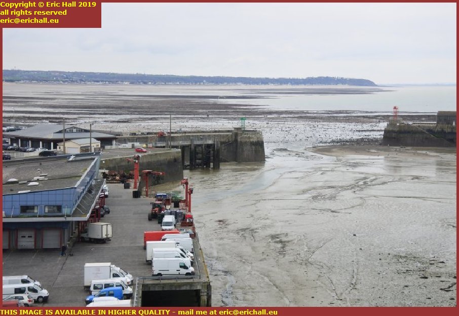 low tide port de granville harbour manche normandy france