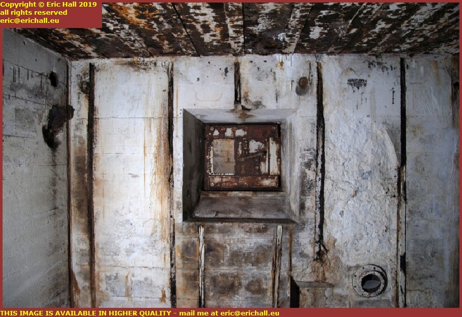 machine gun trap inside bunker atlantic wall pointe du roc granville manche normandy france