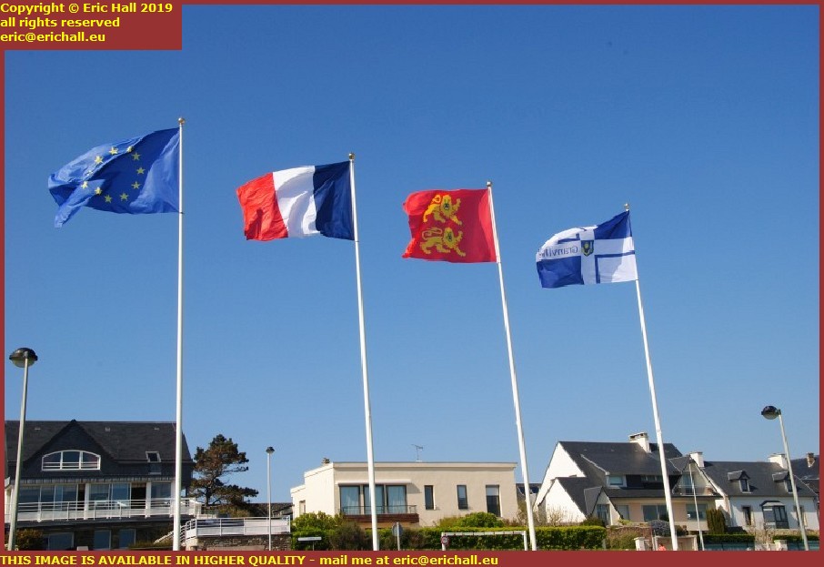 flags european union france normandy granville manche normandy france