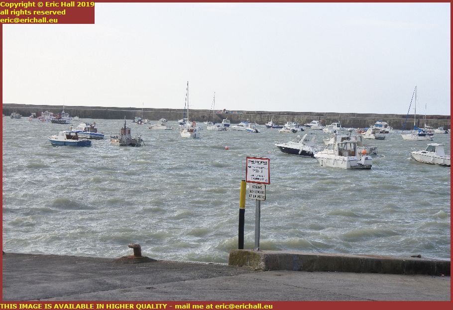 storm in outer port de granville harbour manche normandy france