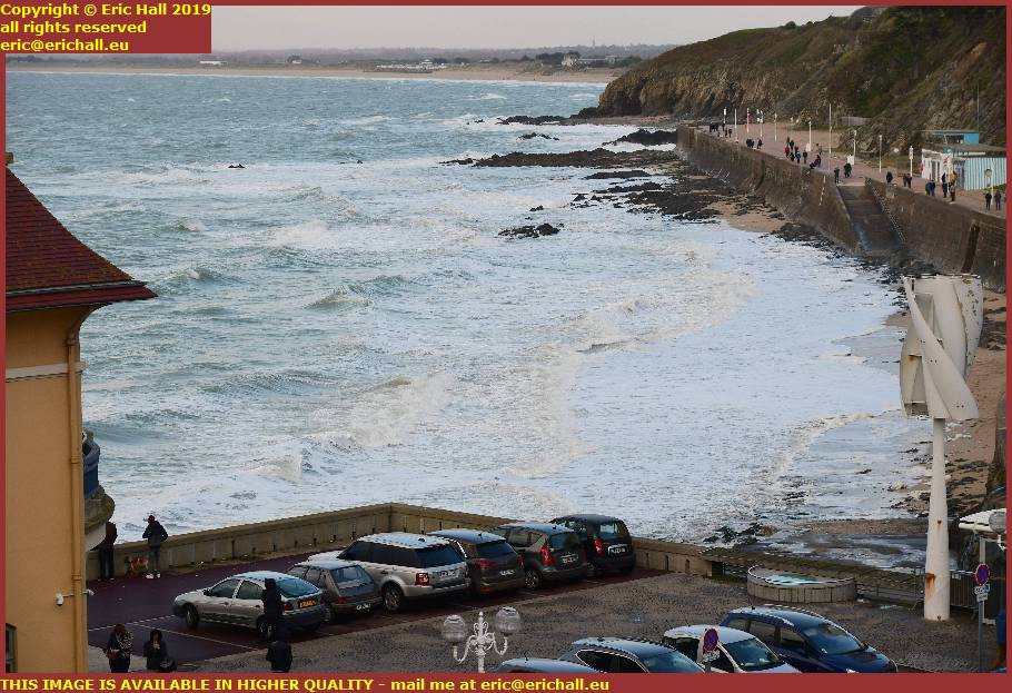 rough seas place marechal foch plat gousset granville manche normandy france