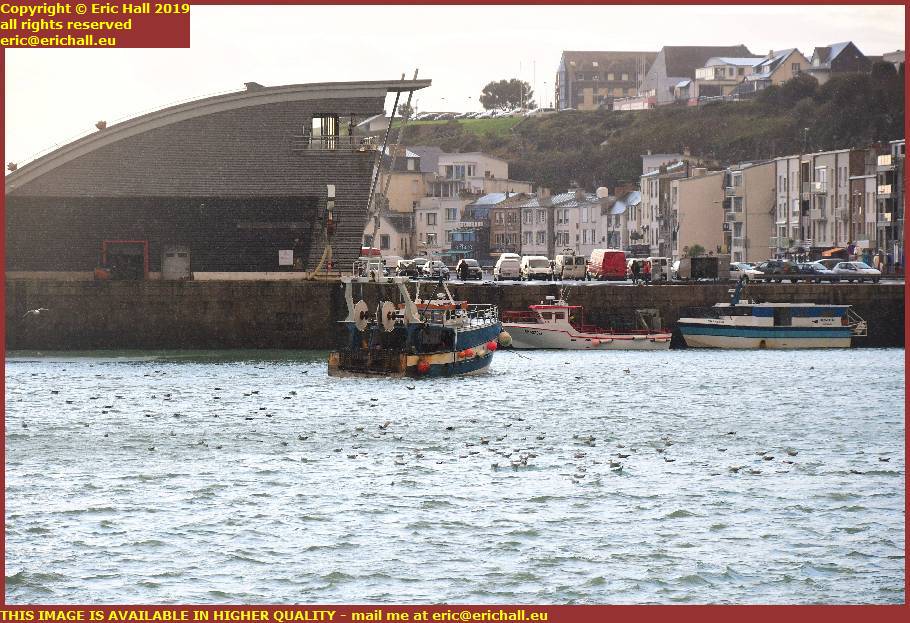 fishing boat port de granville harbour manche normandy france