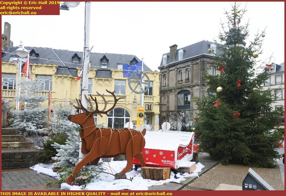 reindeer sleigh place general de gaulle granville manche normandy france