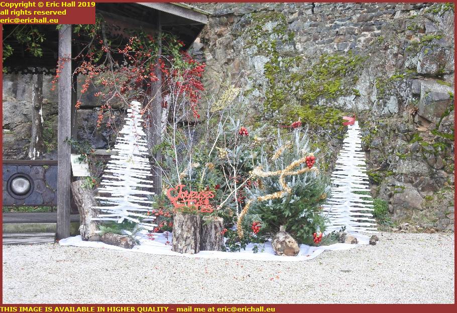 christmas decorations square potel rue des juifs granville manche normandy france
