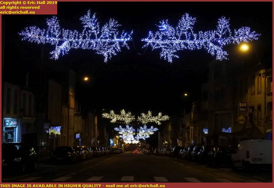 christmas decorations avenue leclerc granville manche normandy france