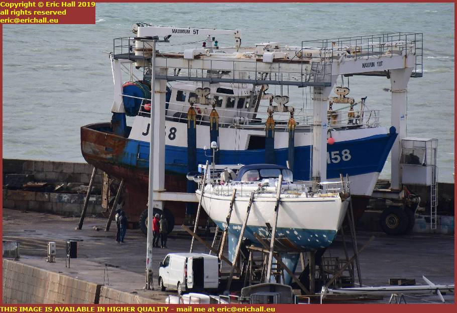 fishing boat chantier navale port de granville harbour manche normandy france