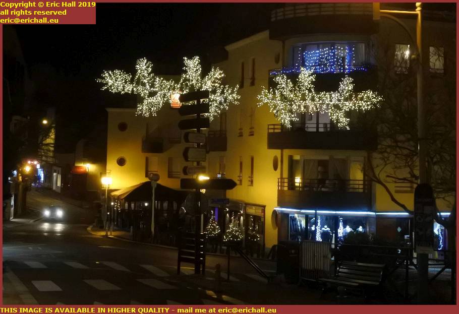 christmas lights Rue Georges Clemenceau granville manche normandy france