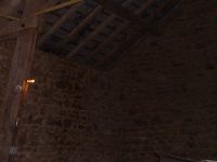 Les Guis Virlet Pionsat France Renewable Energy 12-volt pesto lamp installed in the barn