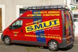 camionette renault Traffic van with smut written on the side aout august 2008 copyright free photo royalty free photo
