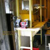 home made wood workbench with place for tools in barn les guis virlet pionsat puy de dome auvergne france aout august 2008 copyright free photo royalty free photo