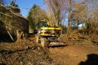 jcb digger parked up for lunch eric hall les guis virlet pionsat combrailles puy de dome auvergne france fevrier february 2009 copyright free photo royalty free photo