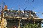 kyocera 130 watt solar panels on roof les guis virlet puy de dome france stand alone renewable energy farm solar panels wind turbines copyright free photo royalty free photo