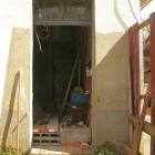 window in door frame suspended flooring les guis virlet puy de dome france stand alone renewable energy farm solar panels wind turbines copyright free photo royalty free photo