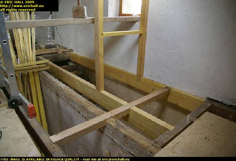 fitting new floor joist stud wall attic les guis virlet puy de dome france
